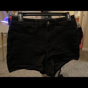 Black Jean shorts